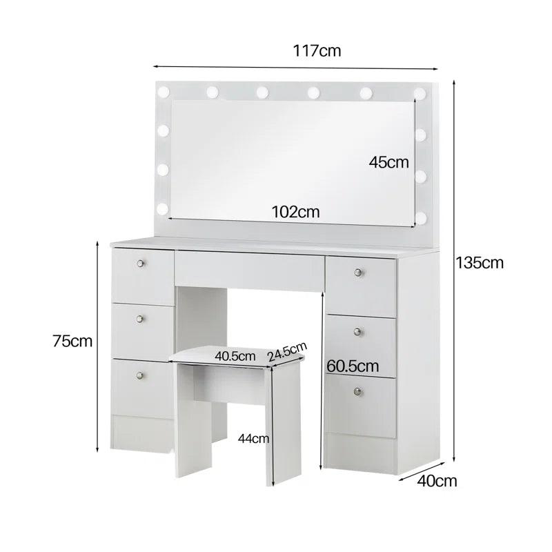Lukas Dressing Table with Mirror - Ouch Cart