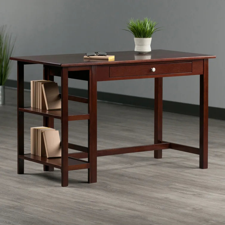 Solid Wood Base Writing Desk Ouch Cart