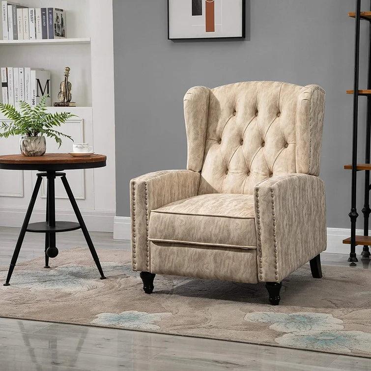 Melcher Upholstered Manual Recliner - Ouch Cart | Armchair | Wingchair