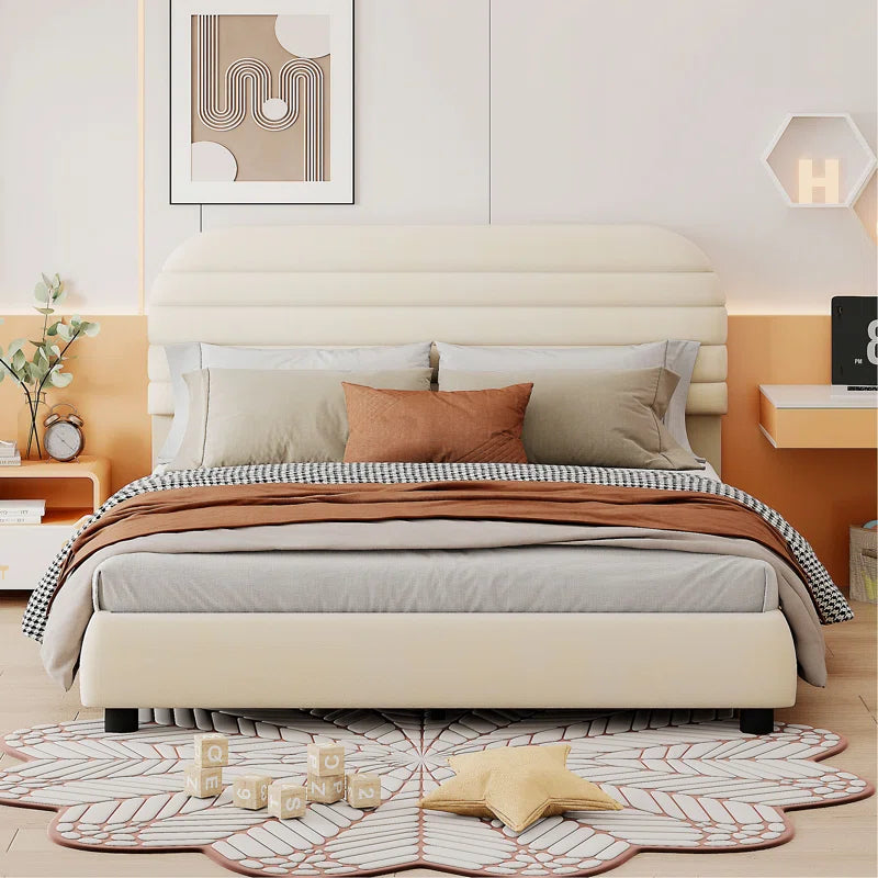 Meshae Upholstered Platform Bed OUCH CART
