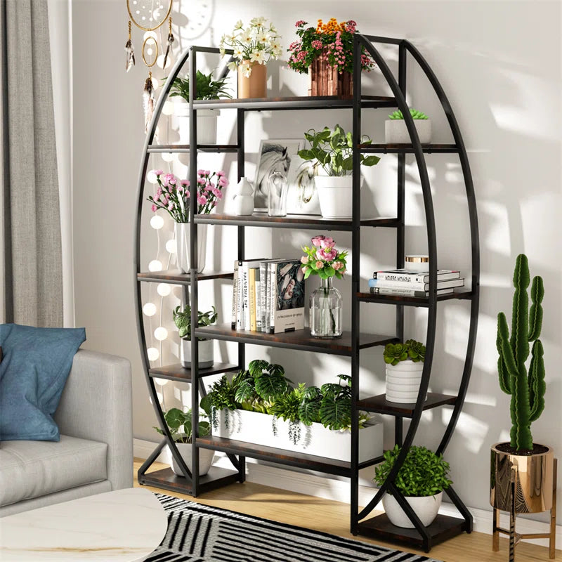Metal Plant Stand Multi-Tiered Flower Pot Rack For Garden Patio OUCH CART