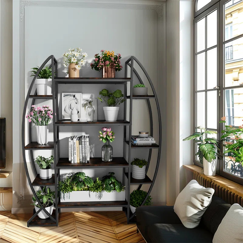 Metal Plant Stand Multi-Tiered Flower Pot Rack For Garden Patio OUCH CART