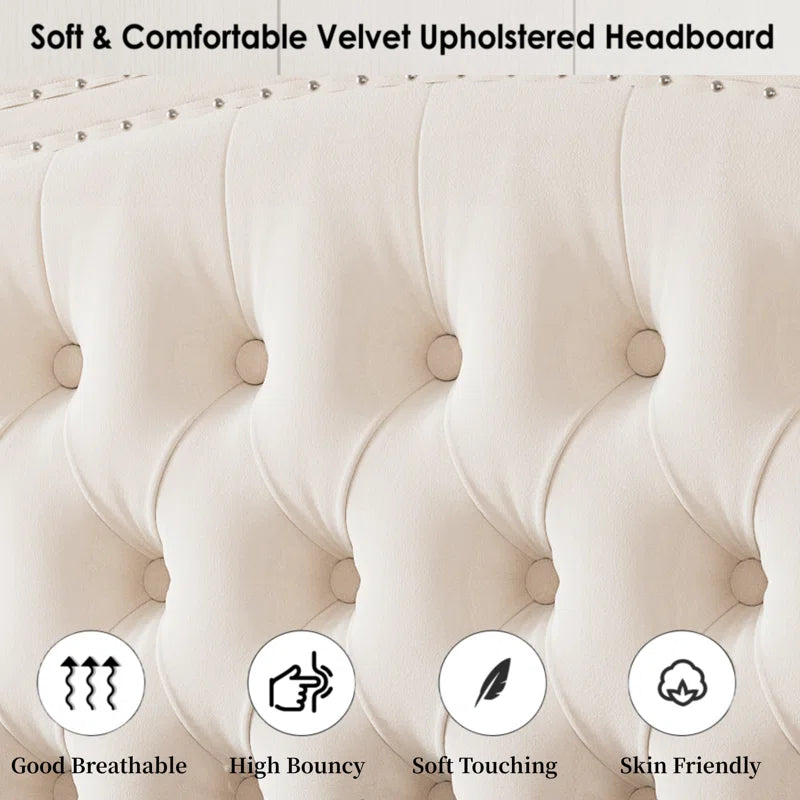 Metter Upholstered Wingback Bed for Ultimate Comfort and Style