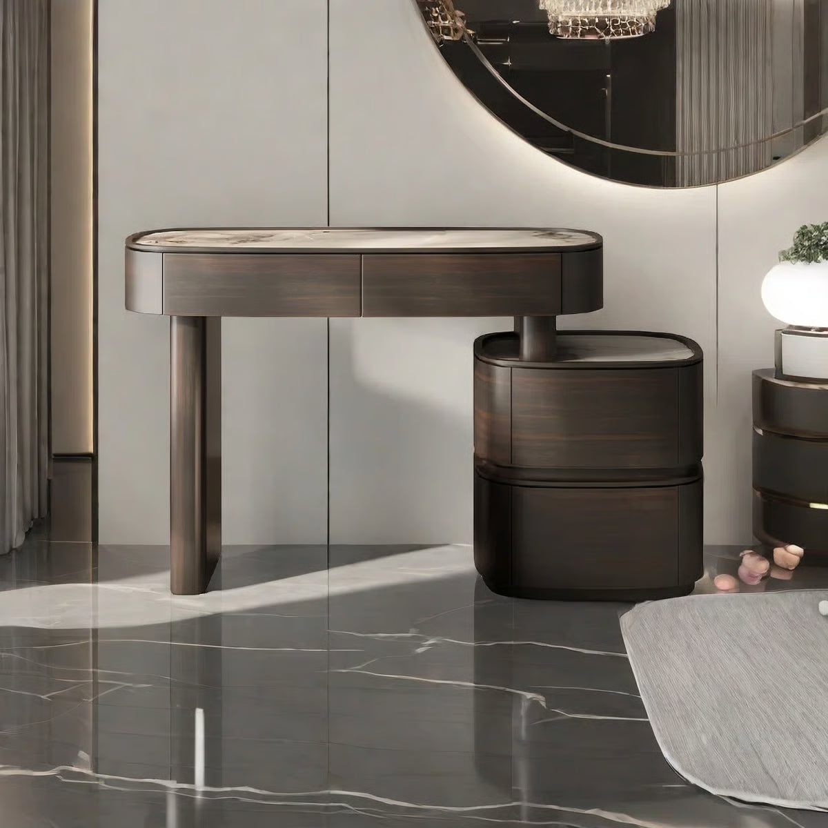 Mhosin Dressing Table without Mirror – Modern Makeup Organizer