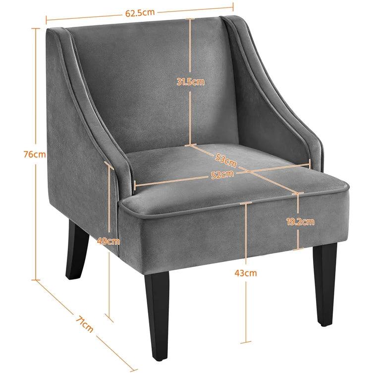 Mid-Century Modern Upholstered Accent Armchair - Ouch Cart