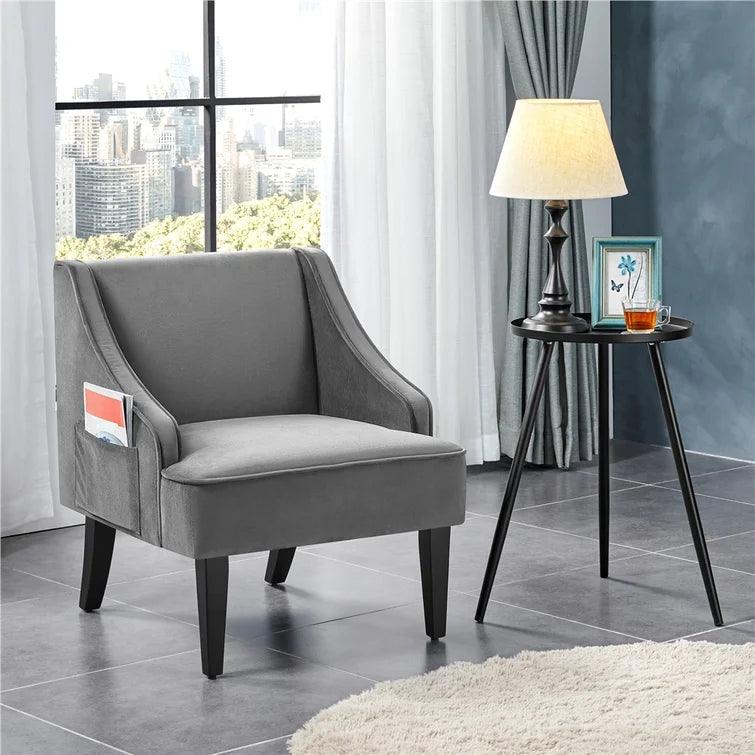 Mid-Century Modern Upholstered Accent Armchair - Ouch Cart