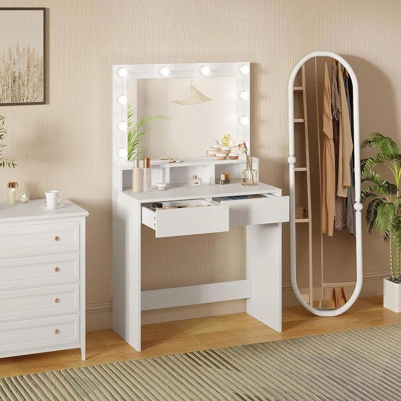 Lauri Dressing Table with Mirror - Ouch Cart