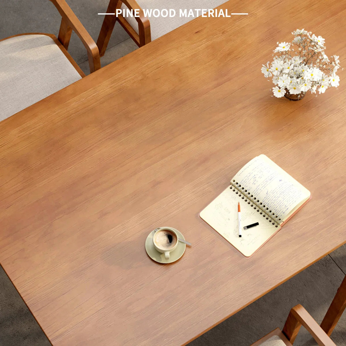 Minimalist Rectangular Pine Wood Conference Tables-OUCH CART