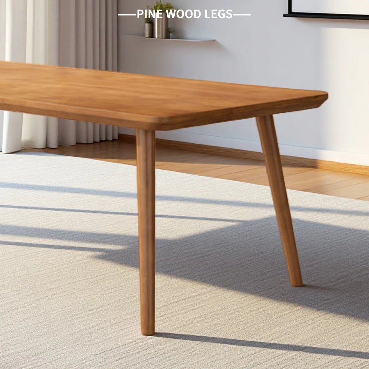 Minimalist Rectangular Pine Wood Conference Tables