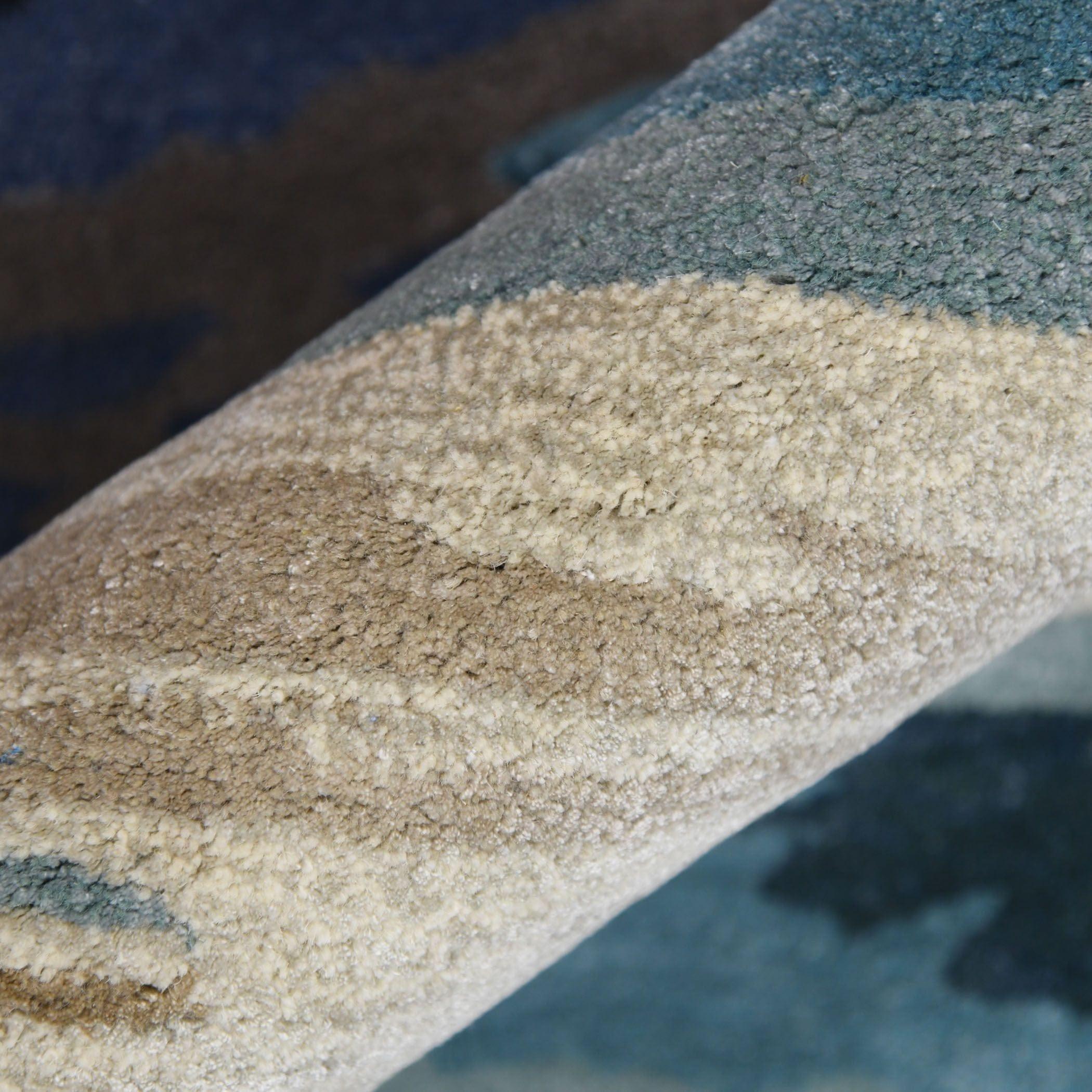 Emerald Wool & Viscose Dream Scape 5x8 Feet Hand-Tufted Carpet - Rug - Ouch Cart