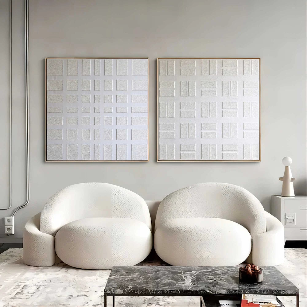 Modern White Boucle 2 Seater Sofa | Luxury Curved Loveseat with Plush Cushions OUCH CART