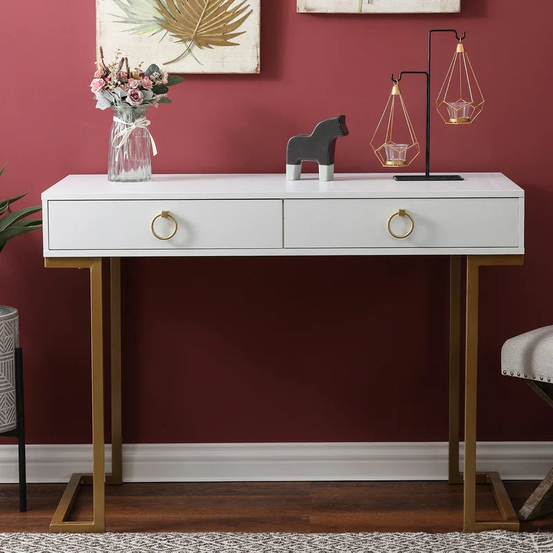 Writing and Computer Desk with 2 Drawers Ouch Cart