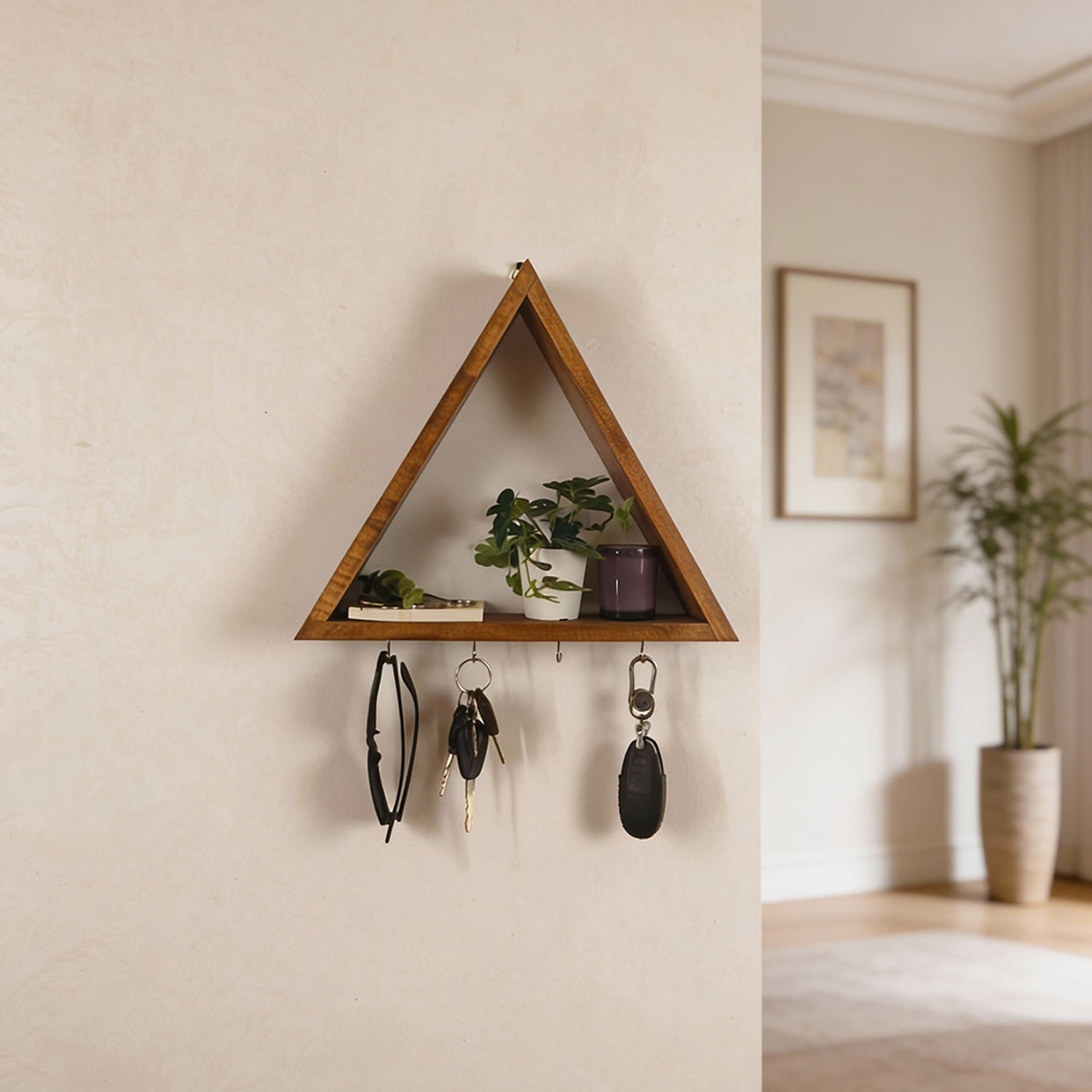 NOAH Wooden Wall Organiser with Key Holders