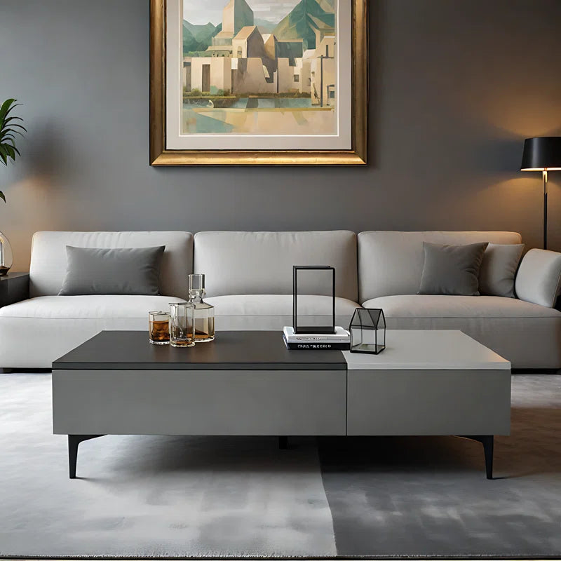 Lift Top Coffee Table with Hidden Storage Compartment and Drawers