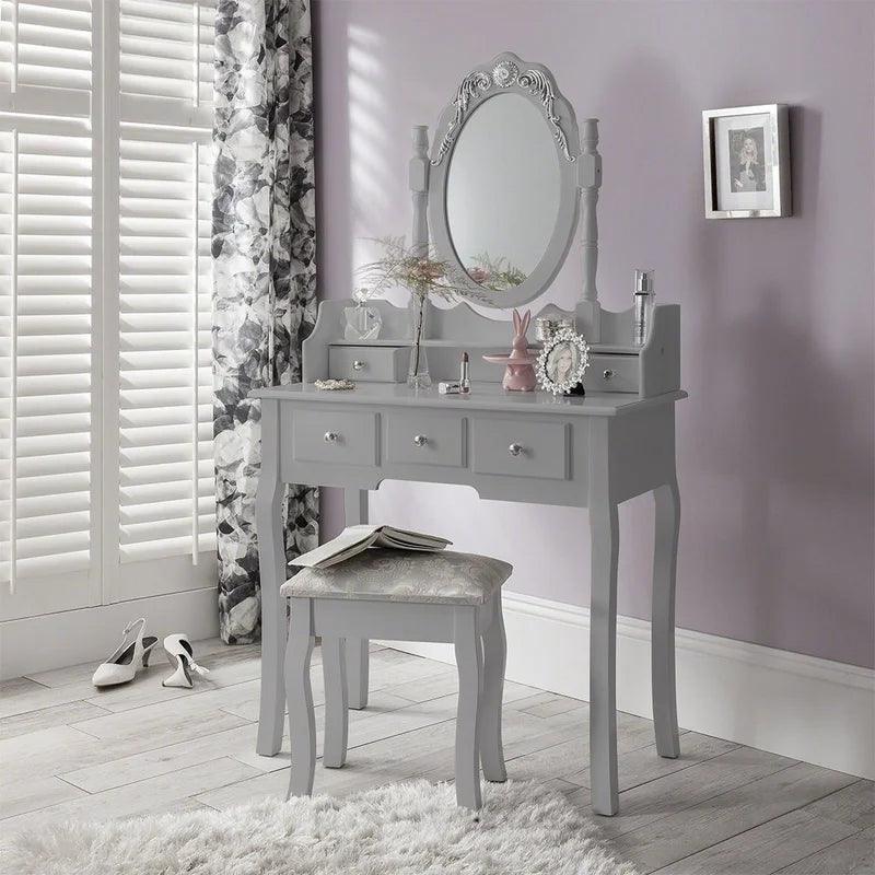 Cora Dressing Table with Mirror - Ouch Cart