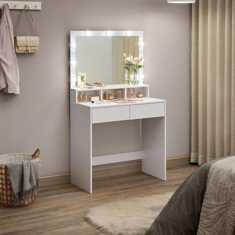 Chloe Dressing Table with Mirror See More by 17 Stories - Ouch Cart