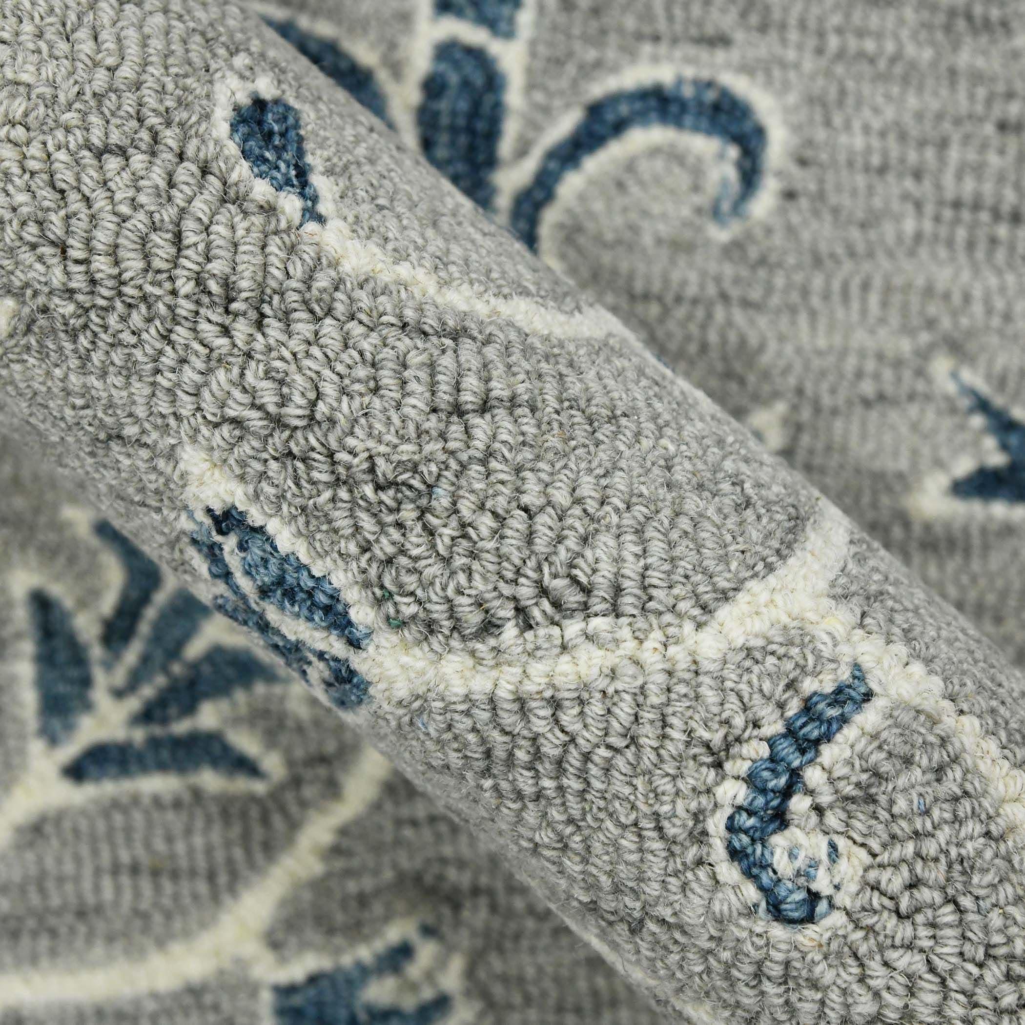 Gray Wool Romania 5x8 Feet Hand-Tufted Carpet - Rug - Ouch Cart