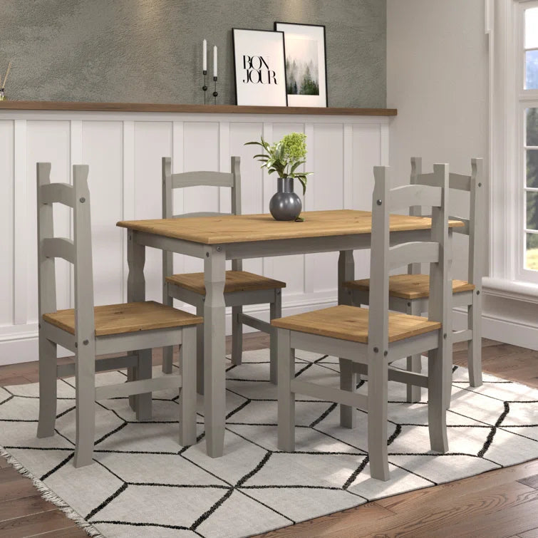 5 - Piece Solid Wood Dining Set Ouch Cart