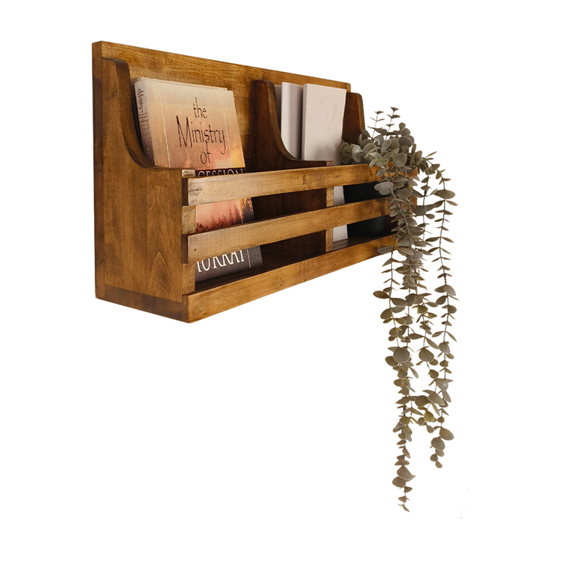 Norita Wooden Wall Shelf Organiser with Key Holders