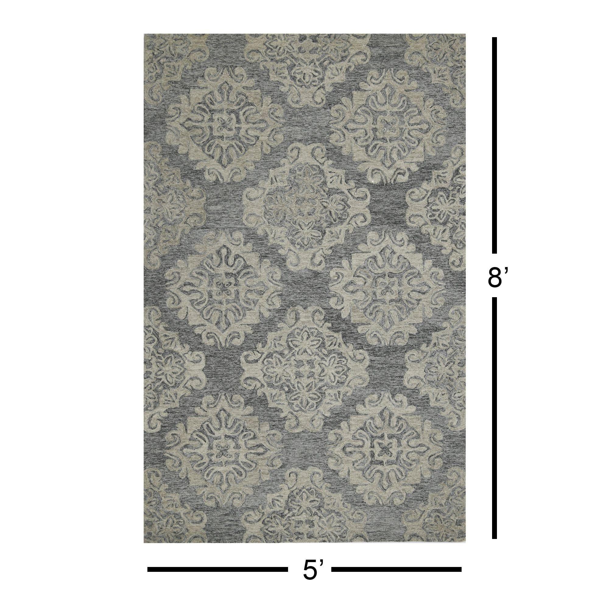 Jelly Bean Wool Boston 5x8 Feet Hand-Tufted Carpet - Rug - Ouch Cart