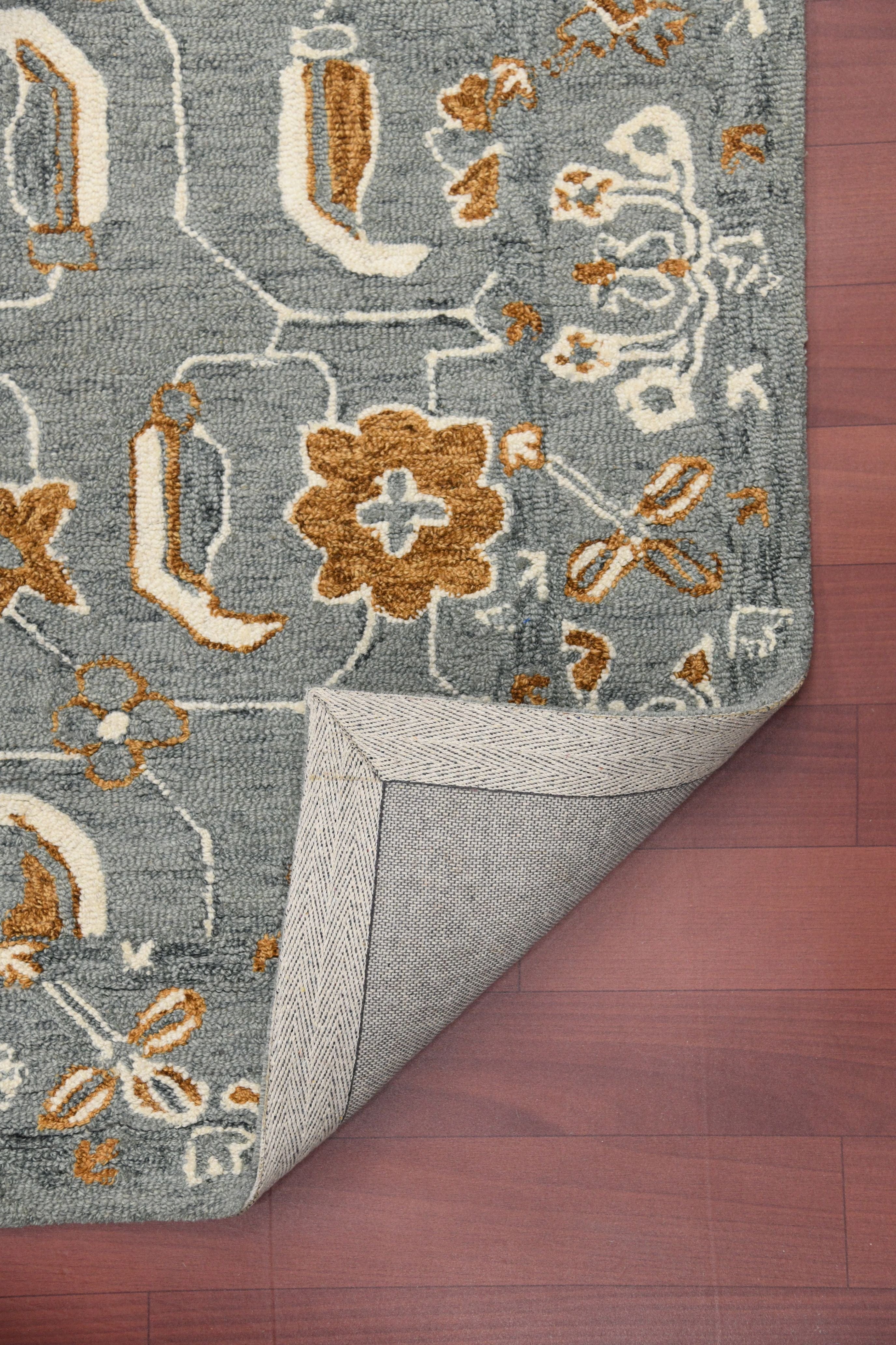 Orange Wool Romania 4x6 Feet  Hand-Tufted Carpet - Rug