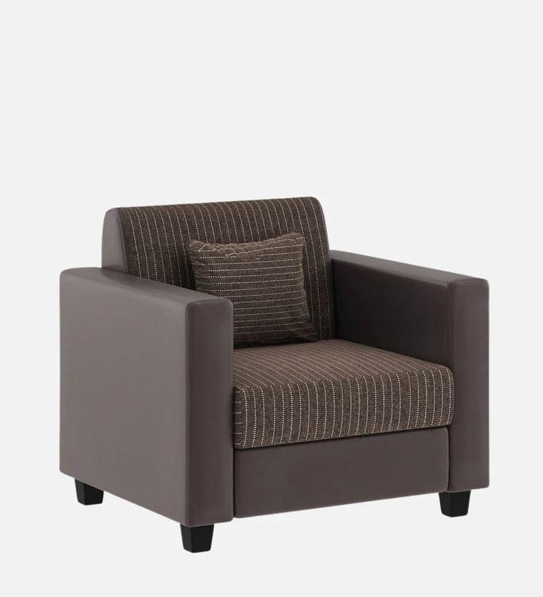 Fabric 1 Seater Sofa In Lama Brown Colour - Ouch Cart