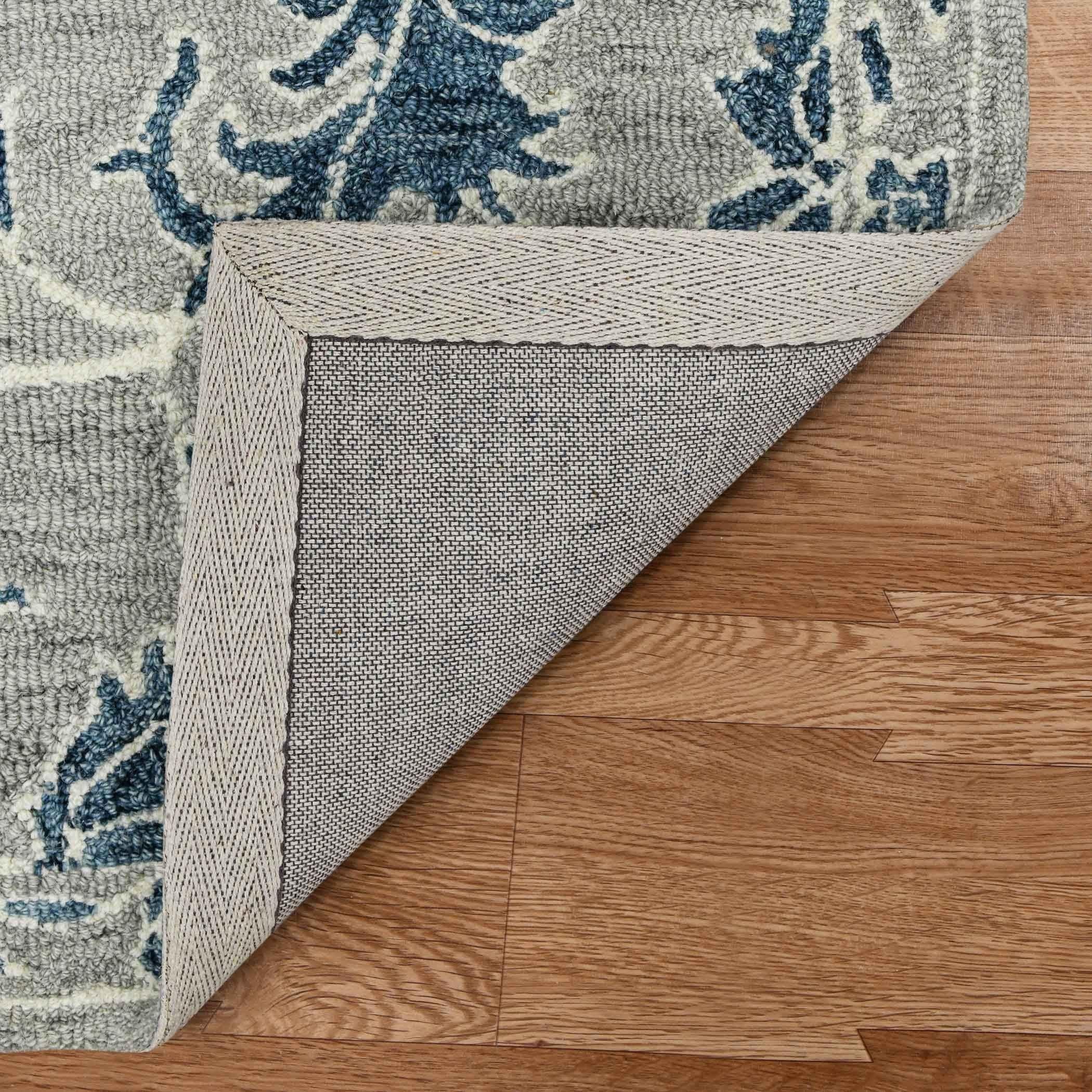 Gray Wool Romania 5x8 Feet Hand-Tufted Carpet - Rug - Ouch Cart