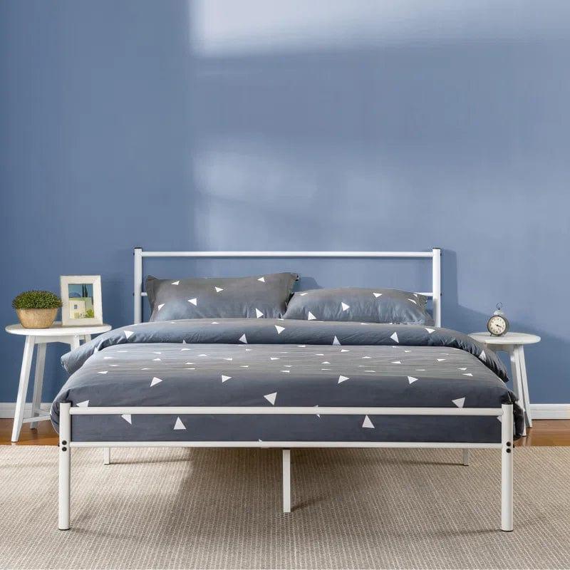 Otelia Premium Steel Bed Frame With Headboard - Ouch Cart