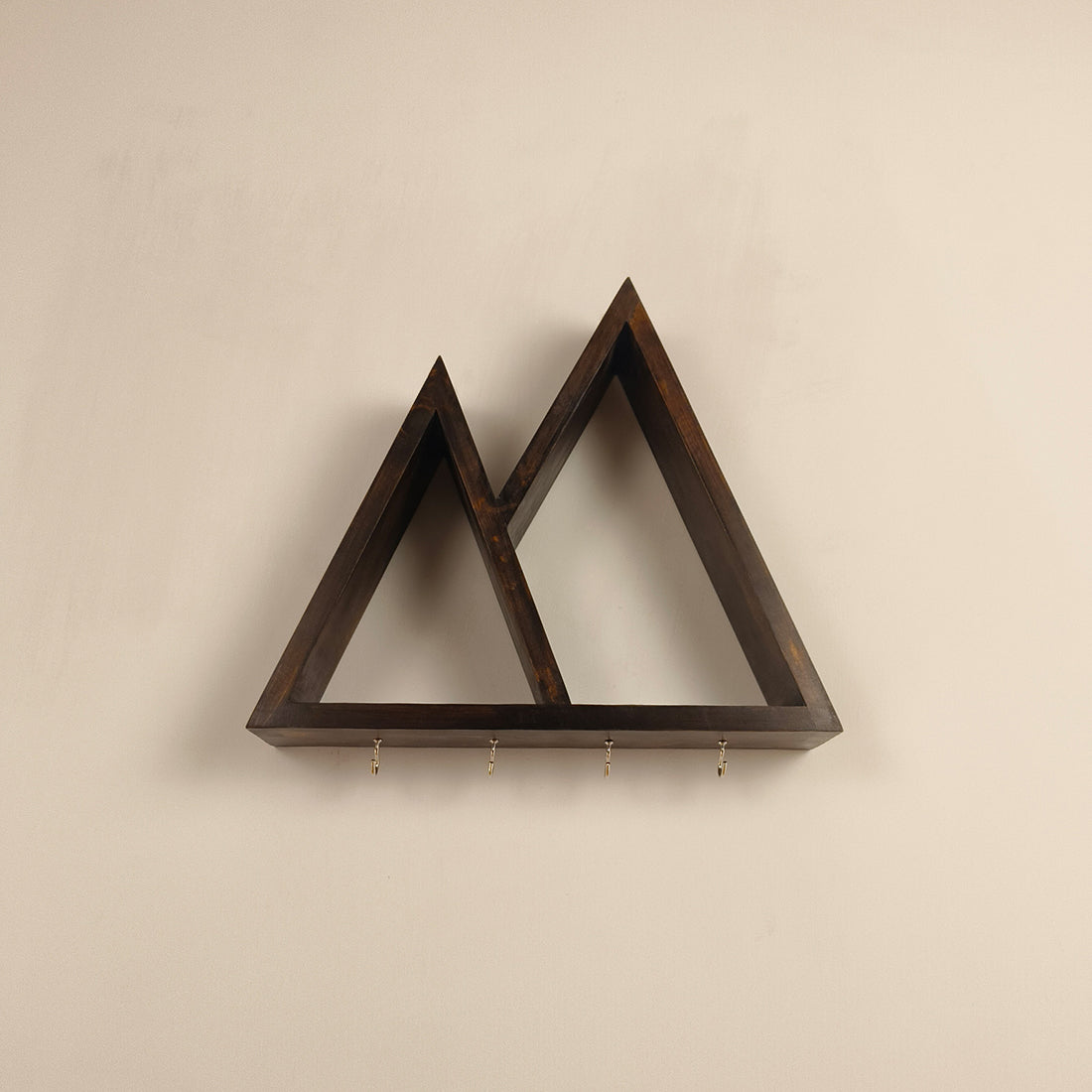 PHAROAH Wooden Wall Shelf Organiser with Key Holders