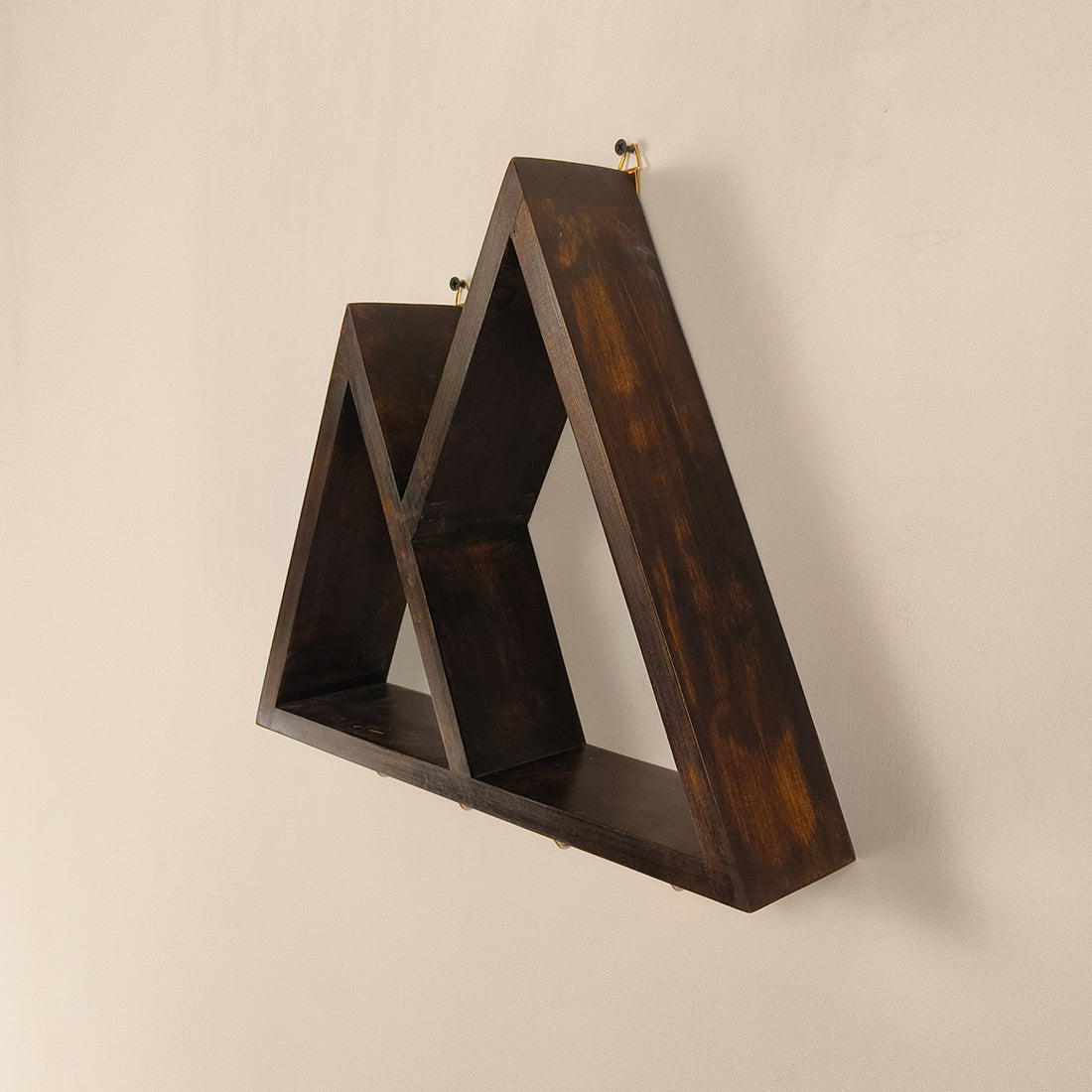 PHAROAH Wooden Wall Shelf Organiser with Key Holders
