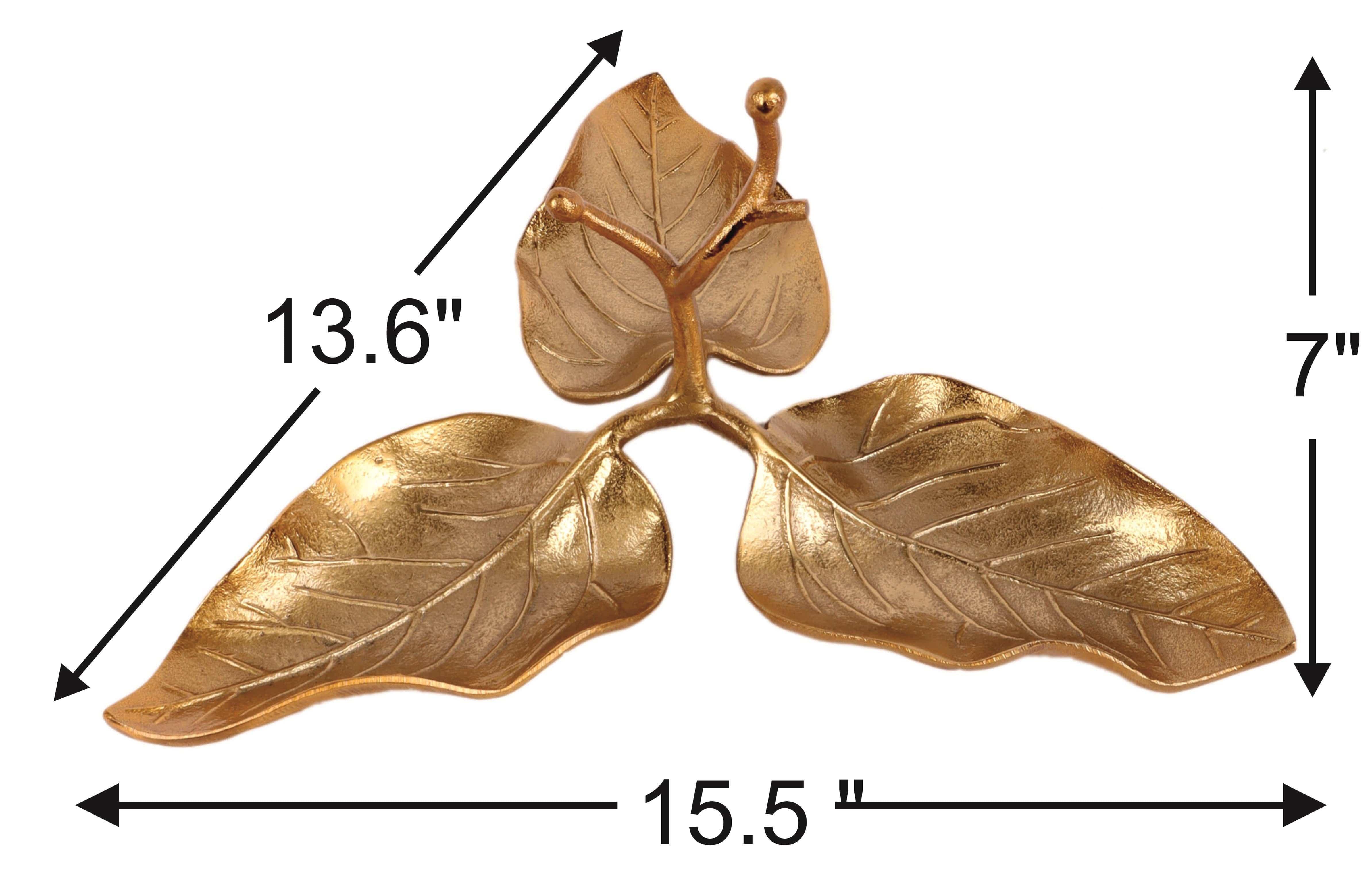 3 Leaf Decorative Tray/ Platter - Ouch Cart