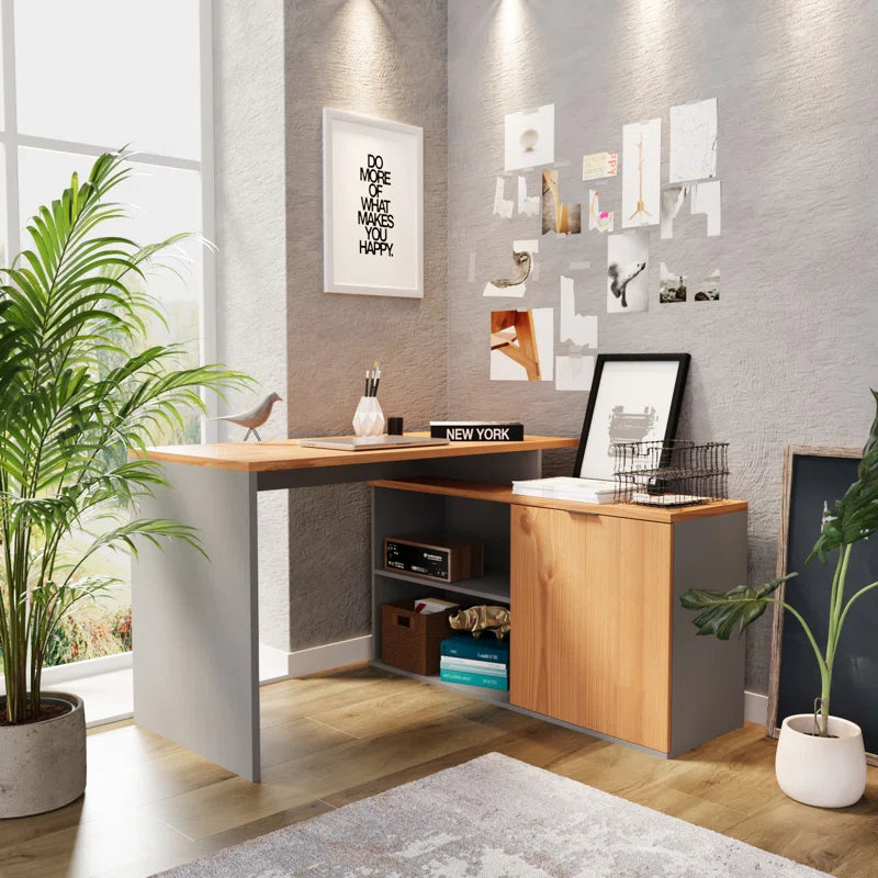 L-Shaped Executive Desk ouch cart
