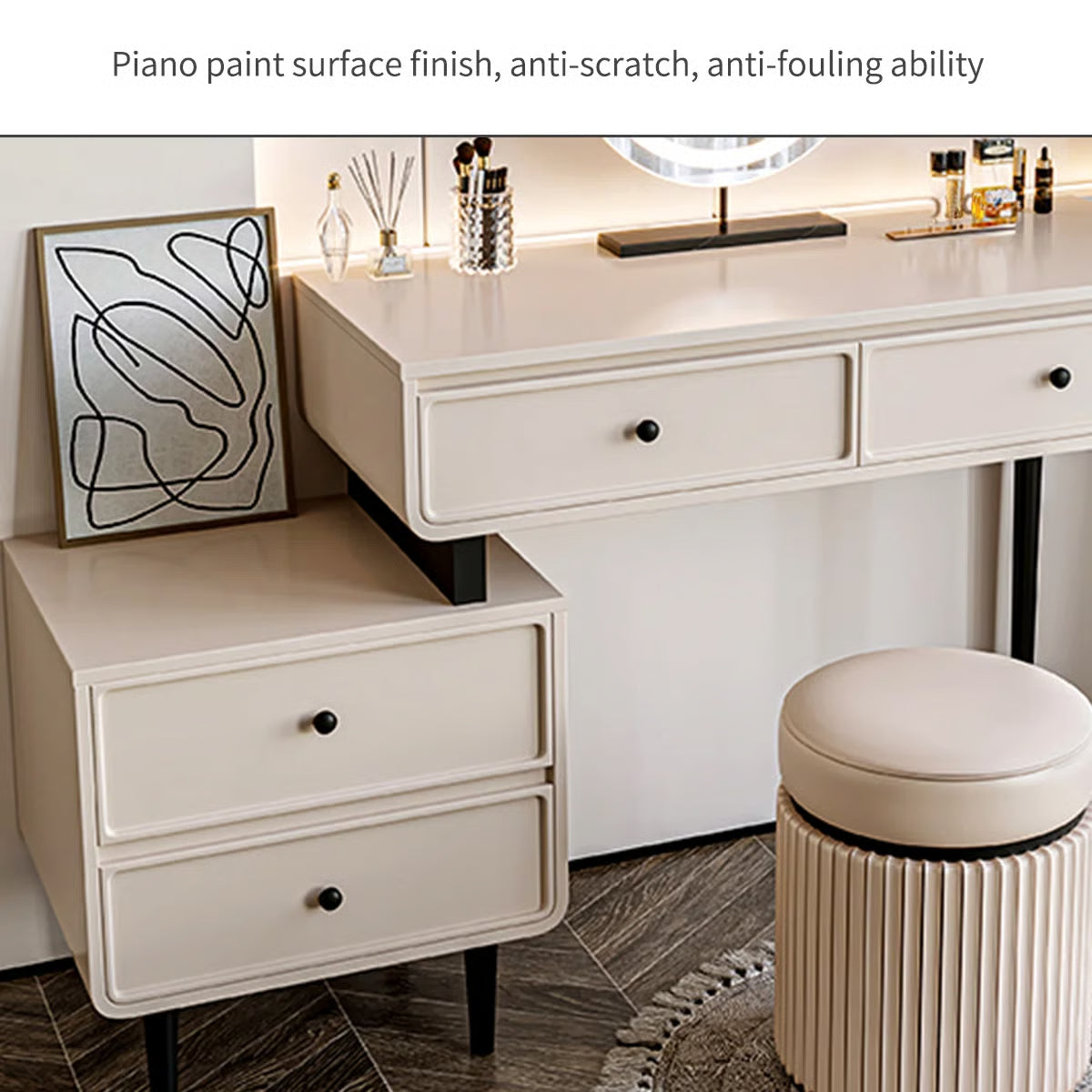 Luxury Pheba Vanity Desk – Compact & Functional Storage-OUCH CART |Dressing table