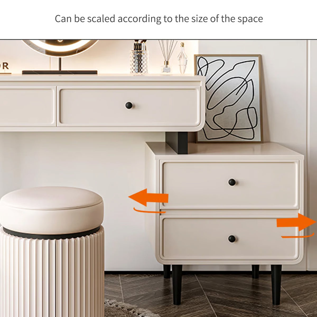 Luxury Pheba Vanity Desk – Compact & Functional Storage