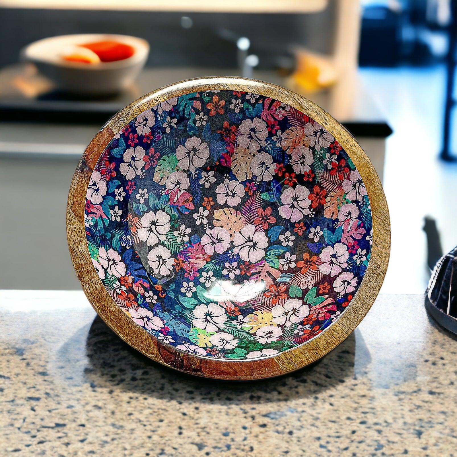 EARTH NATURAL NON TOXIS SAT OF 2 WOOD BOWL - Ouch Cart