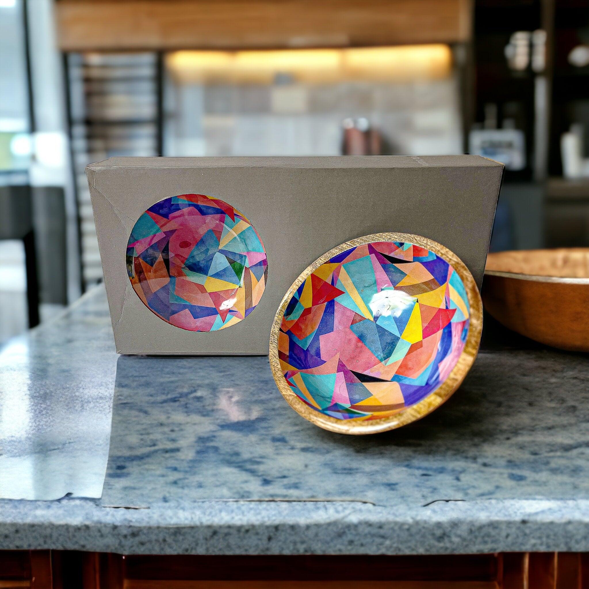 ACACIA SALAD BOWL SAT OF 2 WOOD BOWL - Ouch Cart