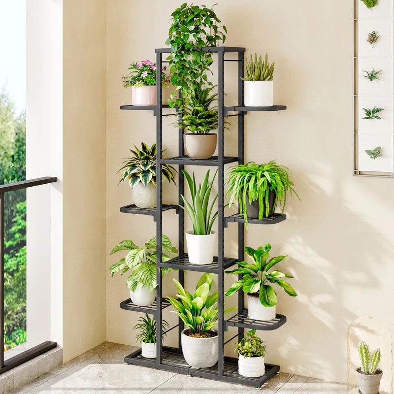 7-Tier Iron Plant Stand – Indoor & Outdoor Use