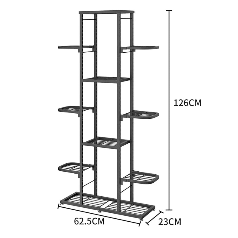 7-Tier Iron Plant Stand – Indoor & Outdoor Use OUCH CART