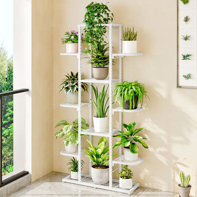 7-Tier Iron Plant Stand – Indoor & Outdoor Use