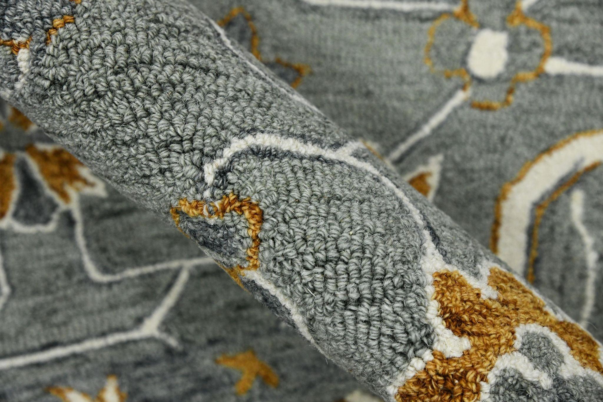 Orange Wool Romania 5x8 Feet Hand-Tufted Carpet - Rug - Ouch Cart