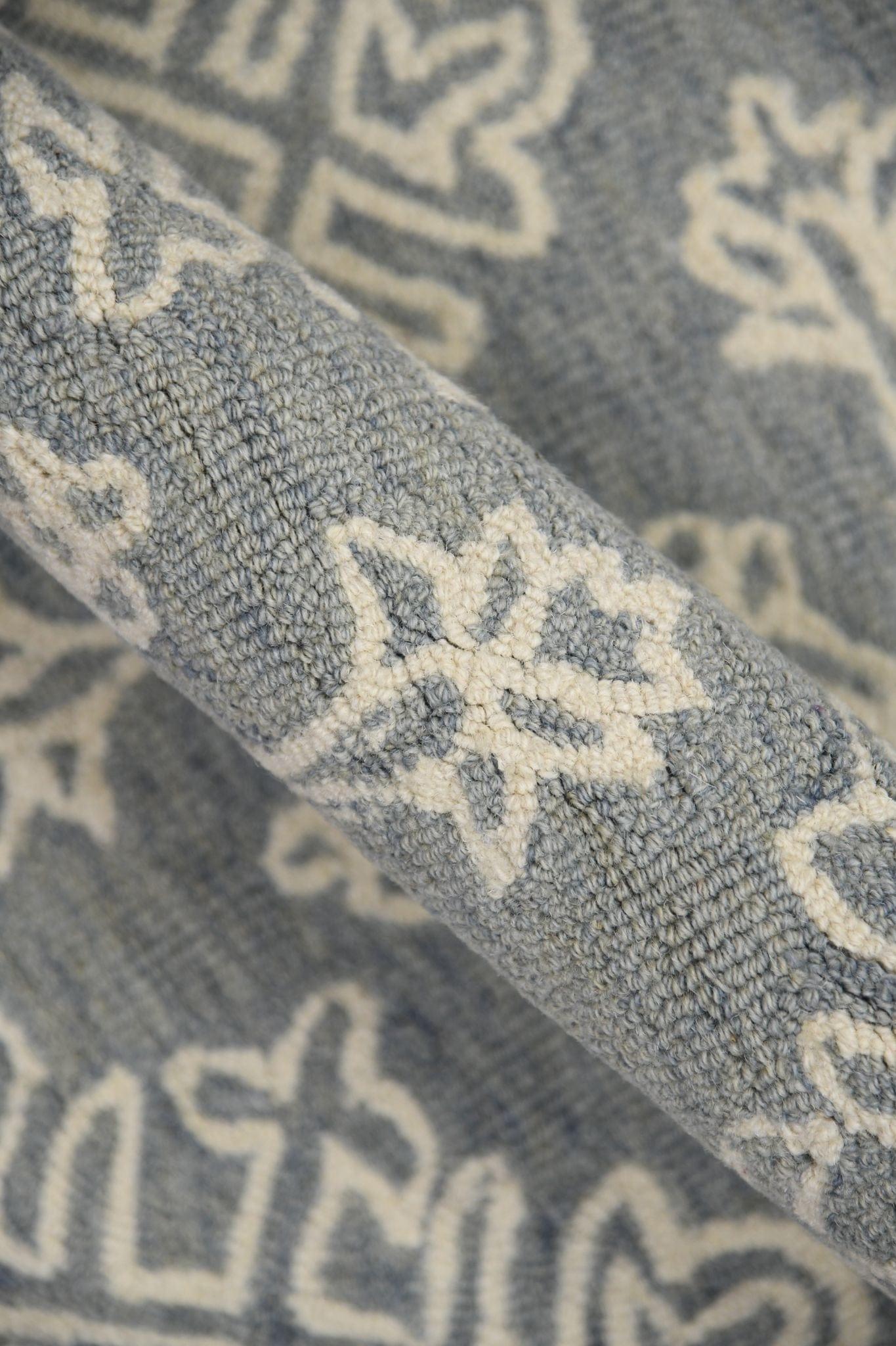 Sky Blue Wool Boston 4x6 Feet Hand-Tufted Carpet - Rug - Ouch Cart