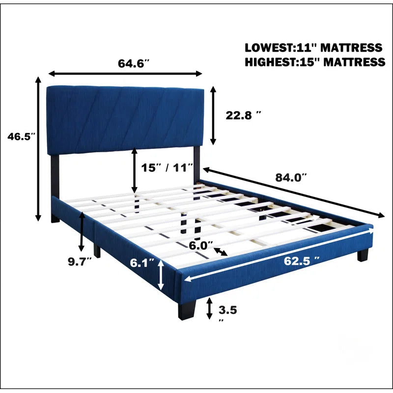 Queen Size Adjustable Upholstered Bed OUCH CART