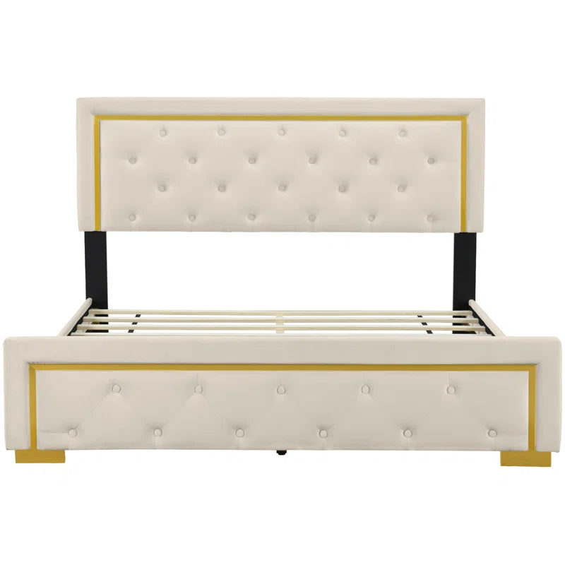 Queen Size Upholstered Platform Bed