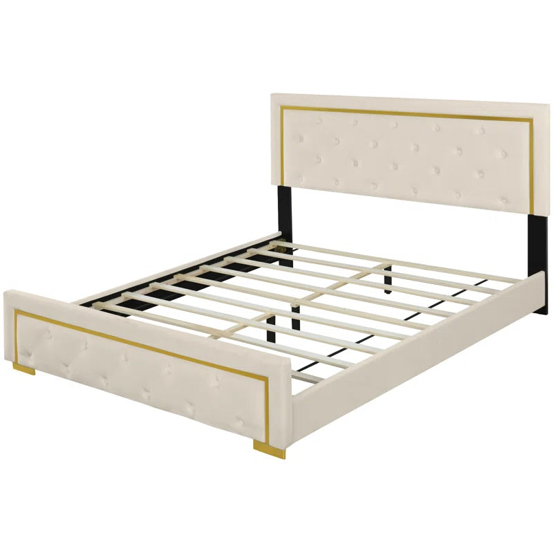 Queen Size Upholstered Platform Bed