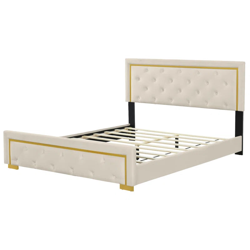 Queen Size Upholstered Platform Bed