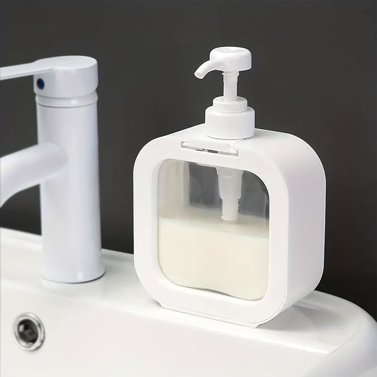 Snap Sink Dispenser Plastic Clear Empty Pump Lotion Bottles (1 Set) Wukusy