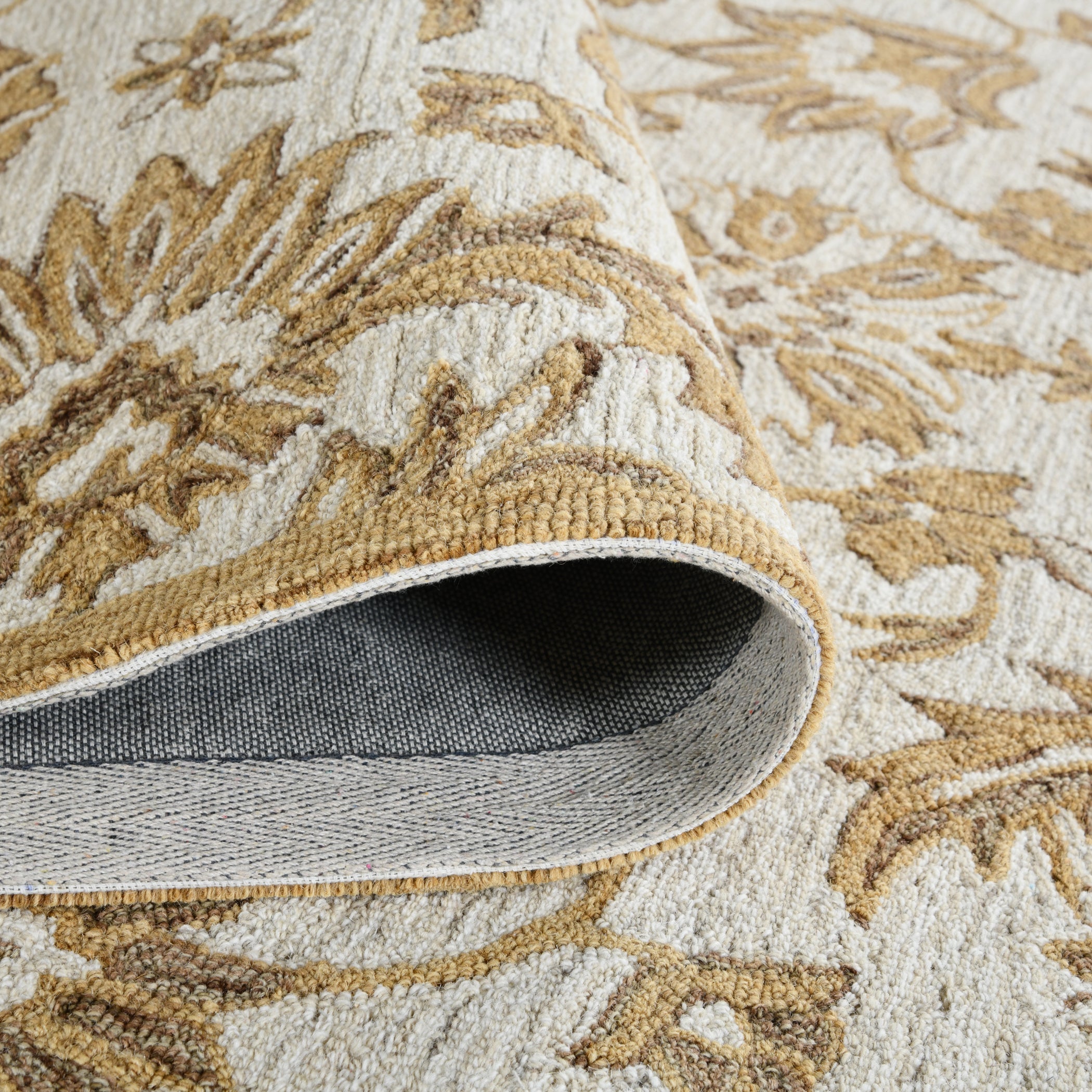 Handmade Indian Premium Wool Rug, comfortable and stylish Rug,8x10 Feet, Anti-Skid & Anti Slip Backing Carpet , Ideal for Bedroom, Living Room, Dining Room, Kids Room, Office, Saraswati Global Rug.