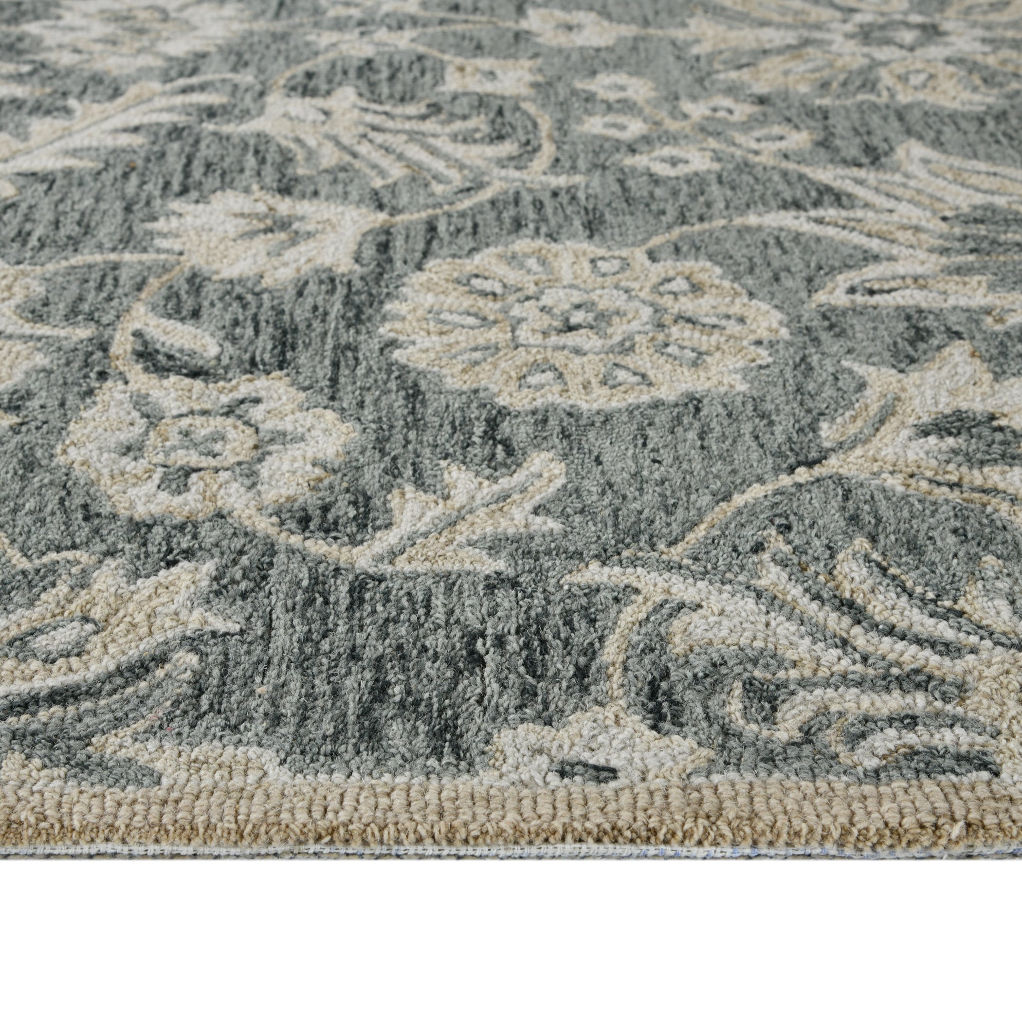 Saraswati Global Rug Luxury Handcrafted Floral Area Rug, 8x10, Premium Wool, Anti-Skid & Anti Slip Cotton Backing Carpet , Ideal for Bedroom, Living Room, and Dining Room, Kids Room, Office.