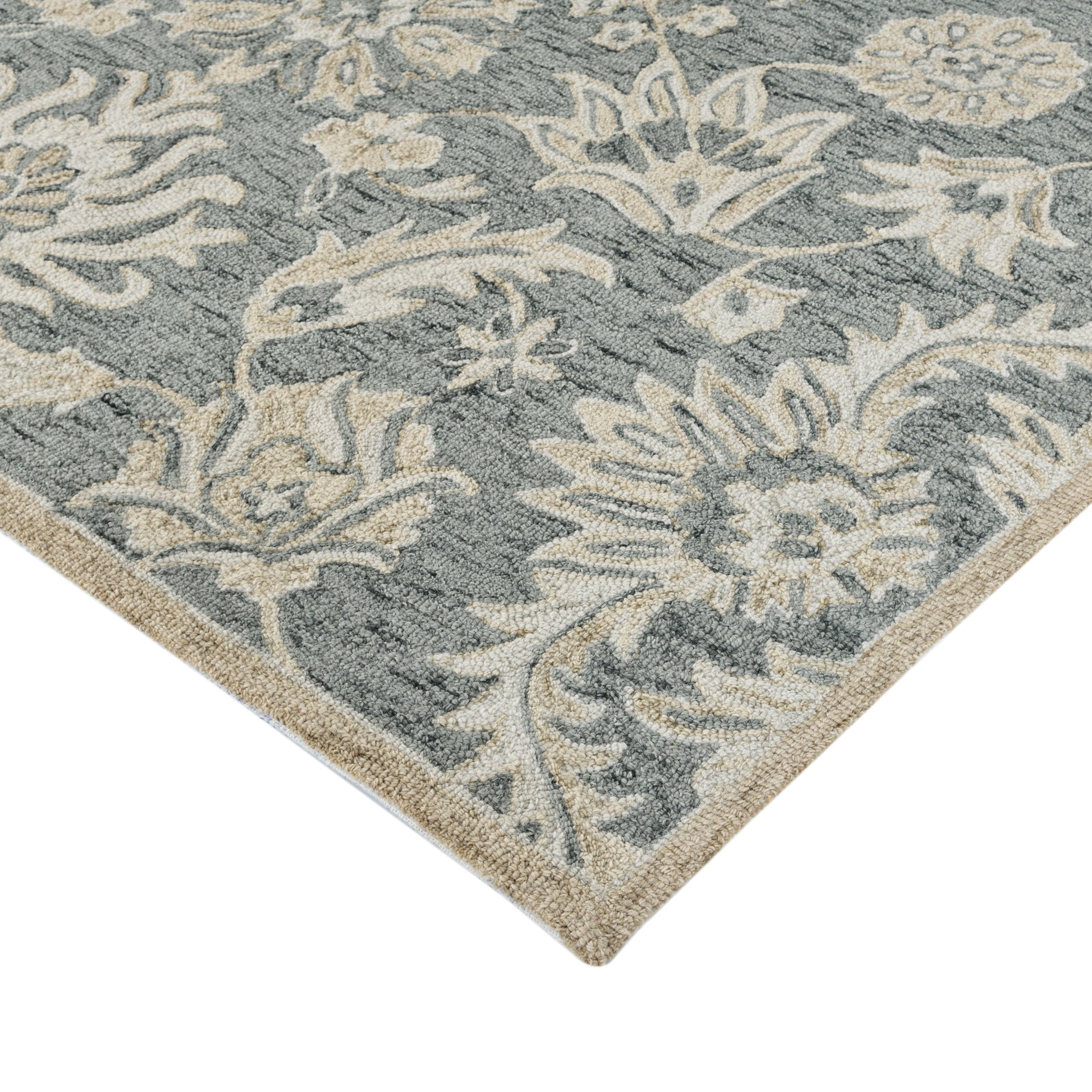 Saraswati Global Rug Luxury Handcrafted Floral Area Rug, 8x10, Premium Wool, Anti-Skid & Anti Slip Cotton Backing Carpet , Ideal for Bedroom, Living Room, and Dining Room, Kids Room, Office.