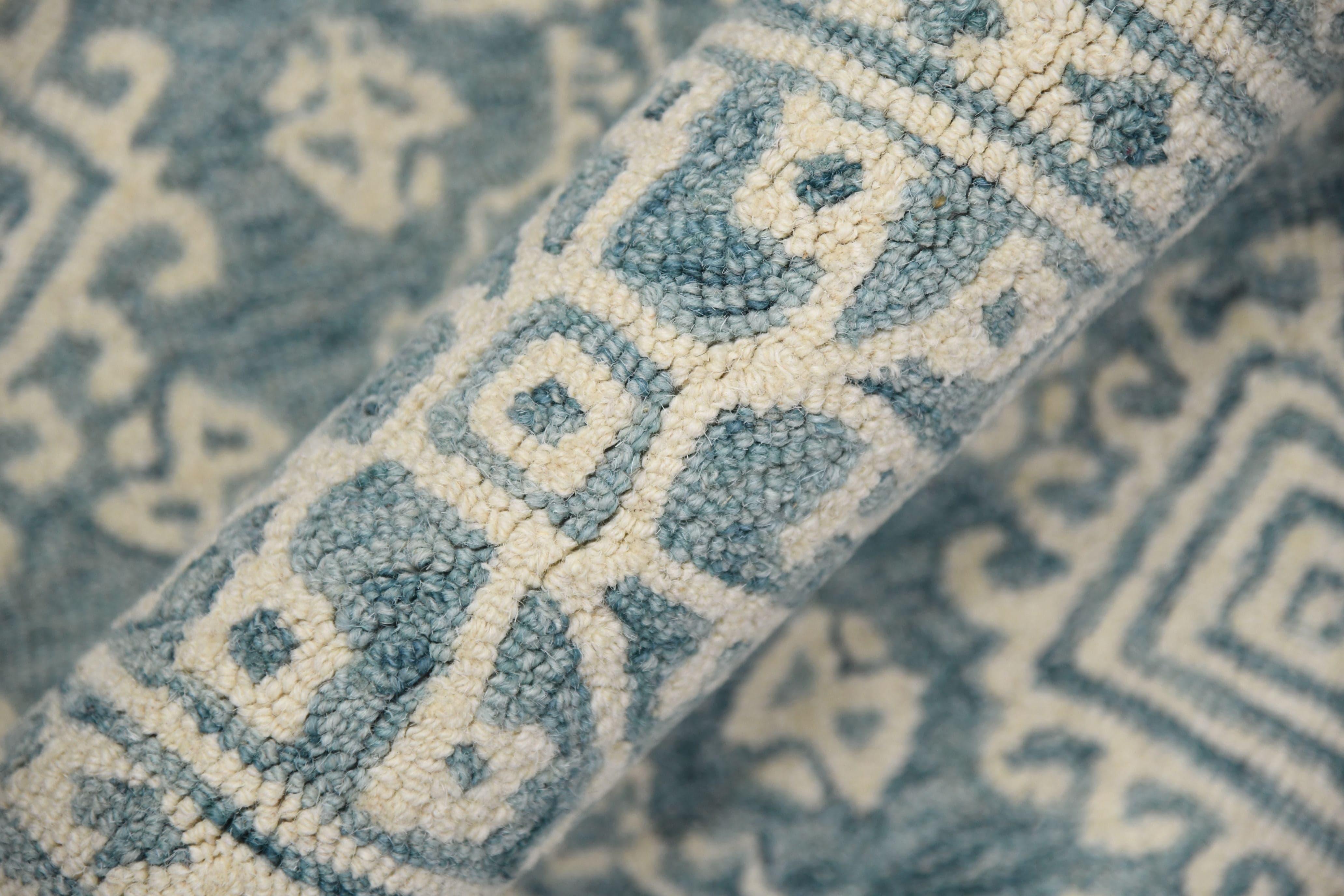 Teal Blaze Wool Boston 4x6 Feet Hand-Tufted Carpet - Rug - Ouch Cart